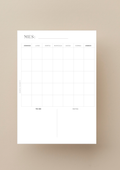 calendario mensual 1 pagina