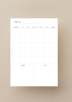 calendario mensual 1 pagina