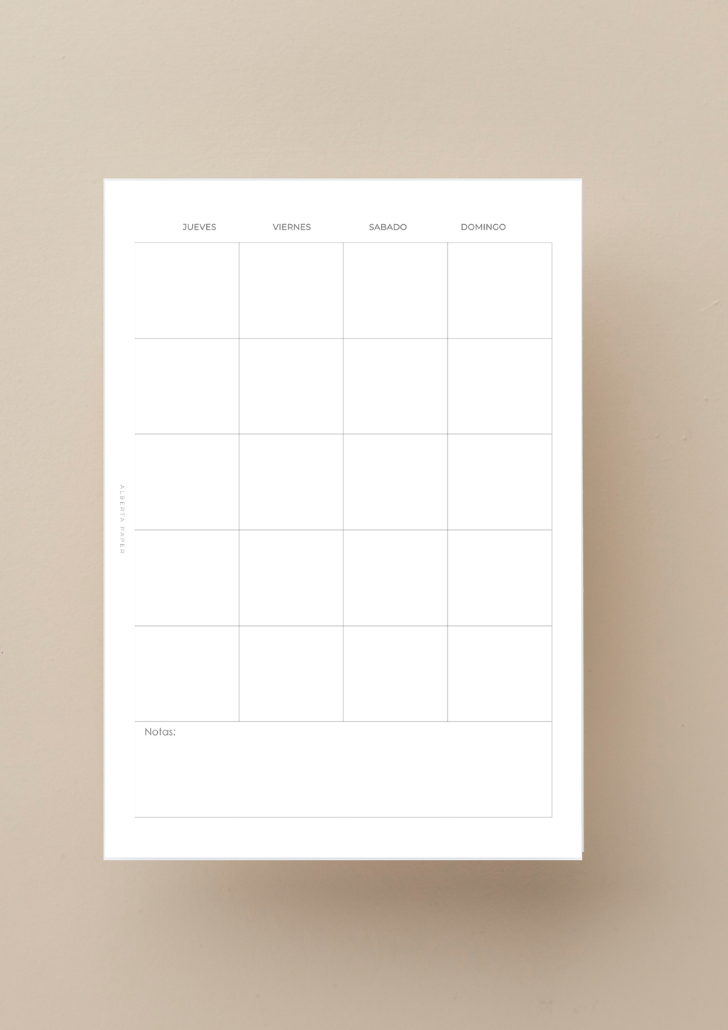 Calendario mensual 2 paginas