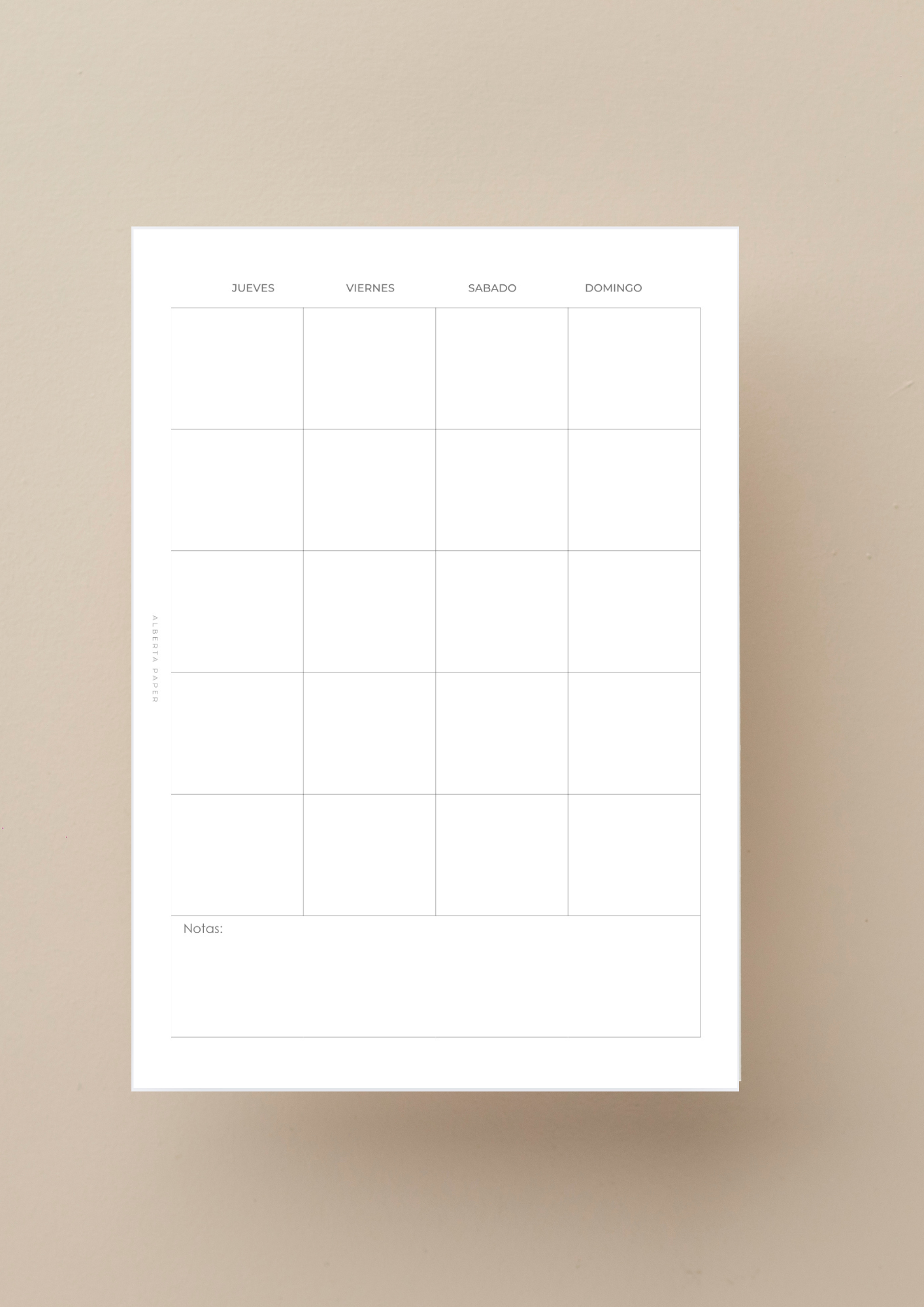 Calendario mensual 2 paginas