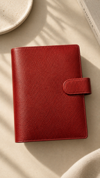 Agenda esencial de anillos | cuero vegano | A5 | BURGUNDY