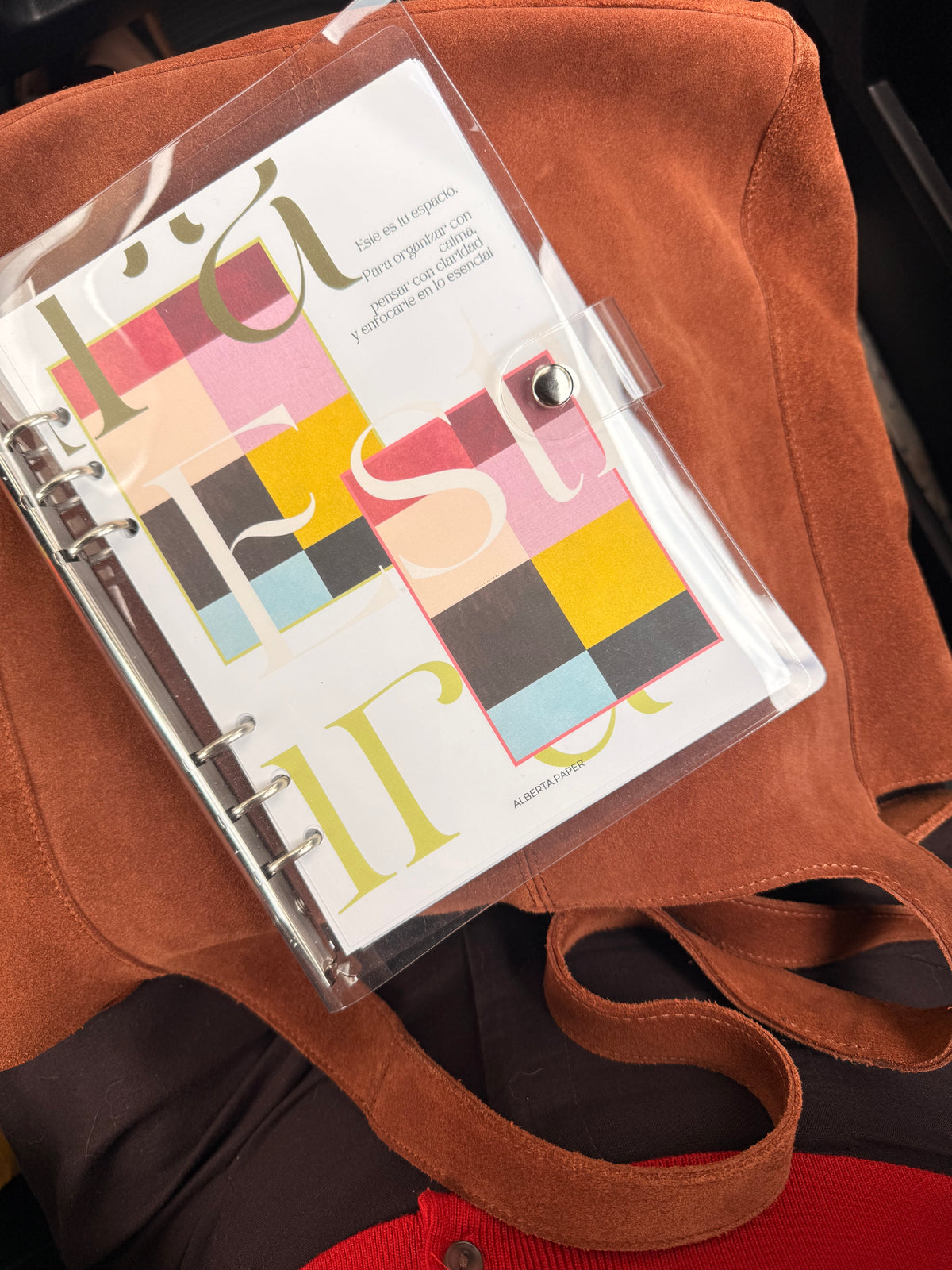 Agenda transparente  | anillos plateados | A5 |