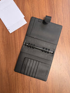 Agenda esencial de anillos | cuero vegano | A5 | NEGRO