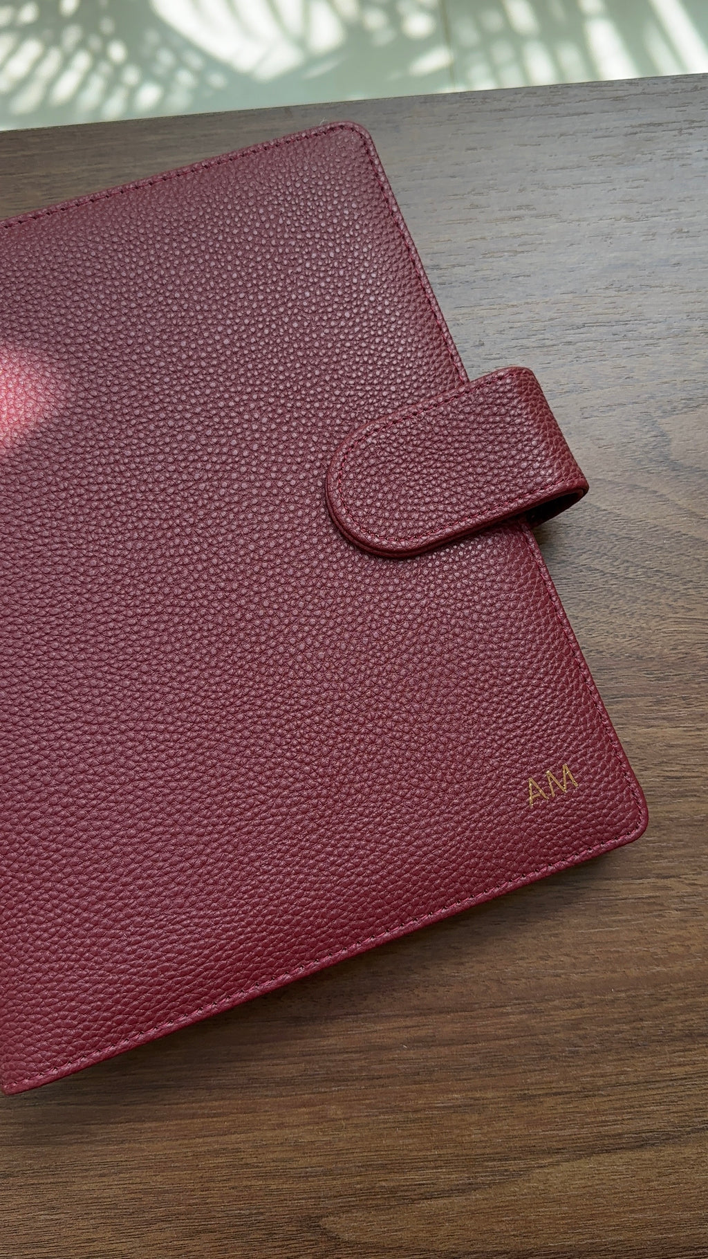 Agenda esencial de anillos | cuero vegano | A5 | NEGRO