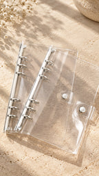 Agenda transparente  | anillos plateados | A5 |