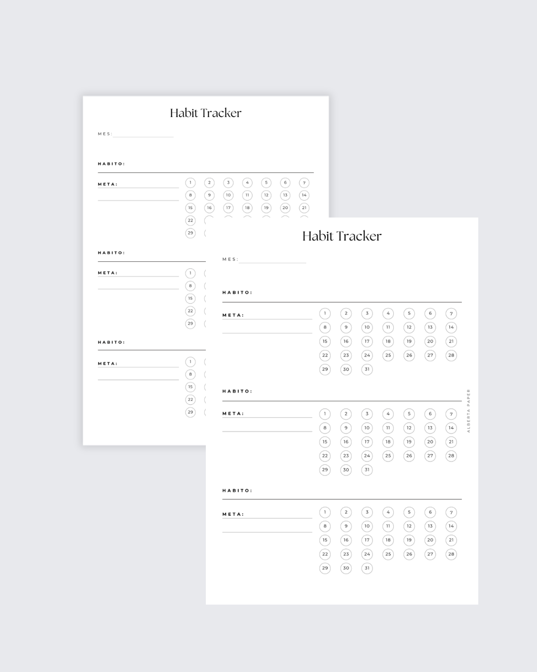 Habit tracker mensual