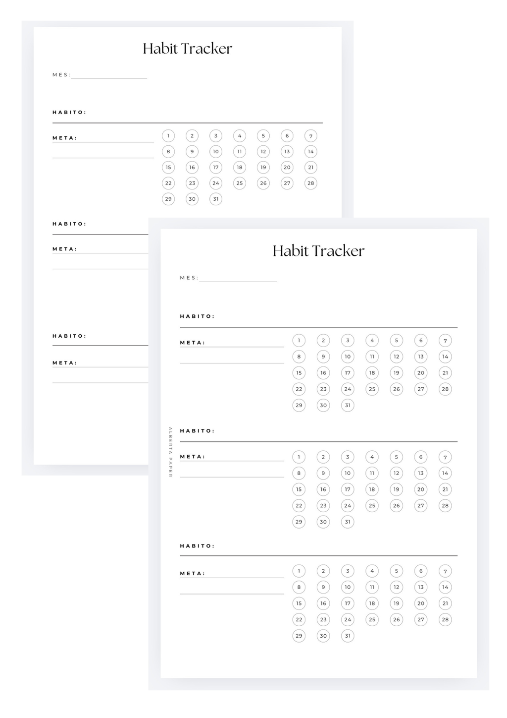 Habit tracker mensual