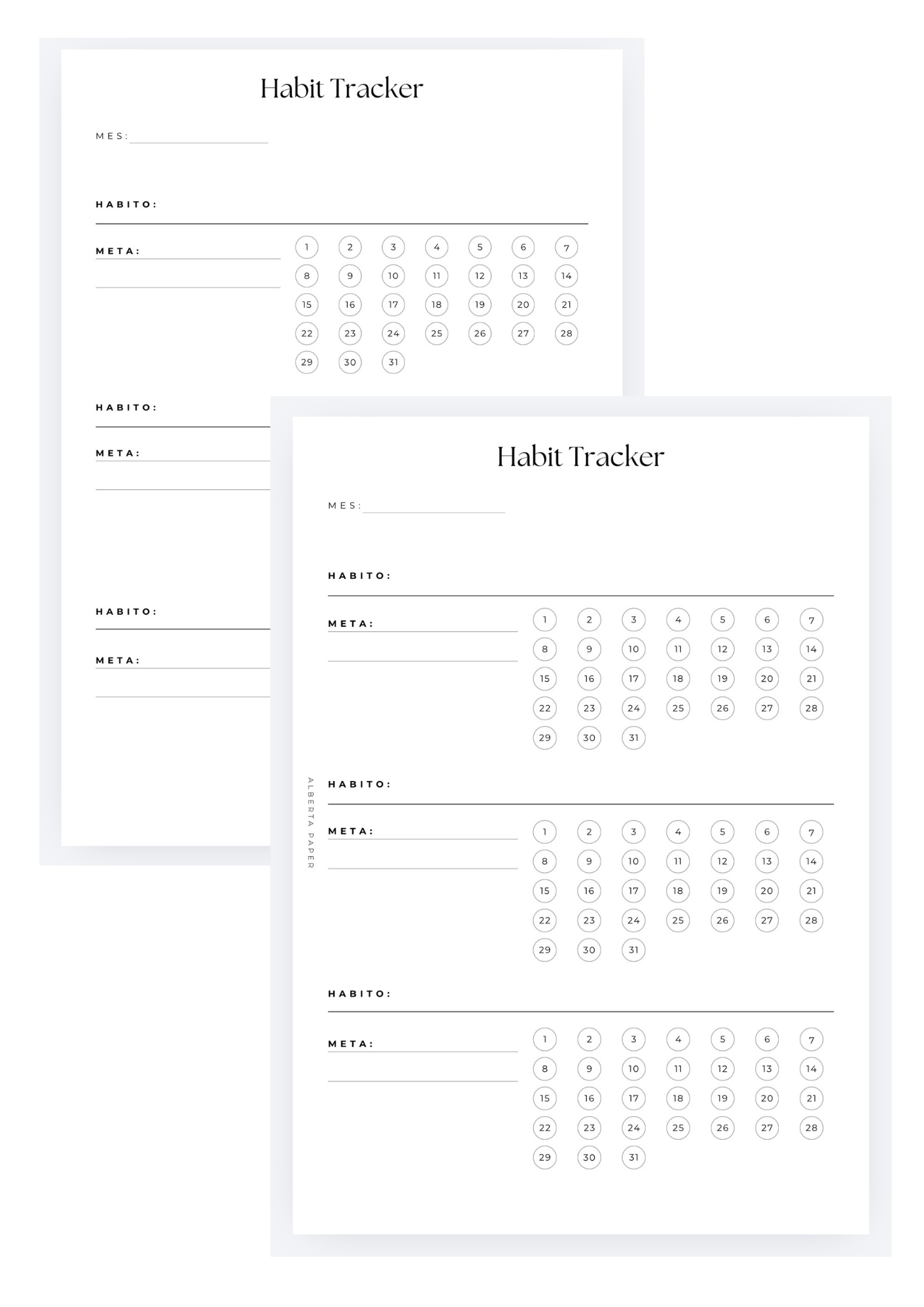 Habit tracker mensual